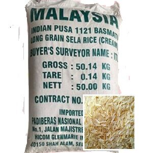 Basmathi 1121 Pusa Cream - Bernas (50kg _ RM350.00)